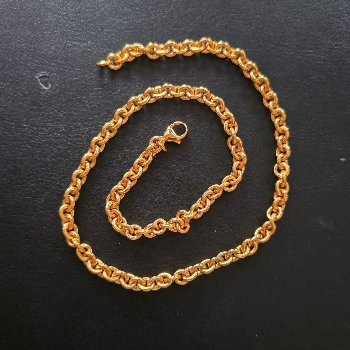 Silver chain gold-plated 45cm — Excellent (M-) Necklaces & pendants
