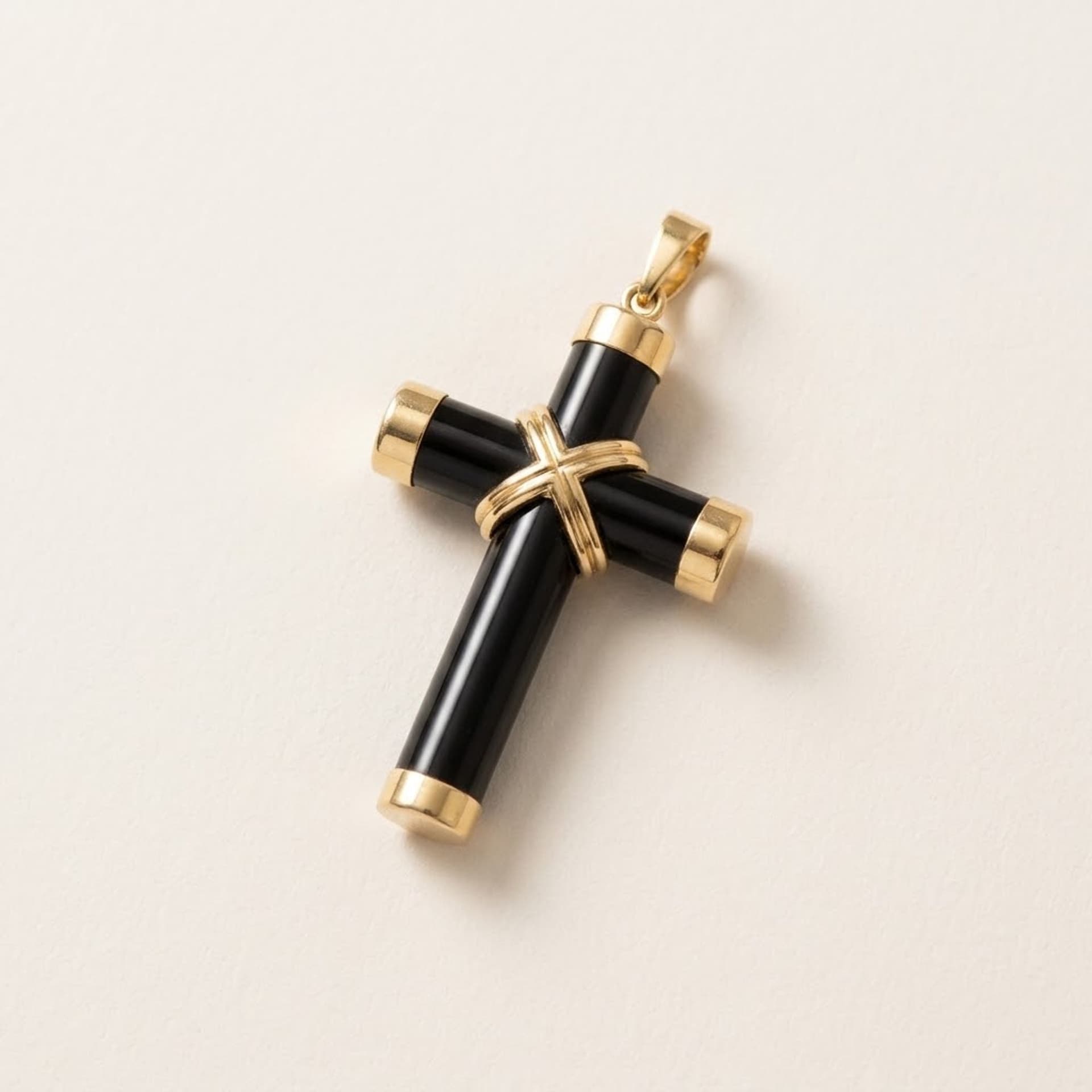 Onyx Cross Pendant — photo 1 of 4