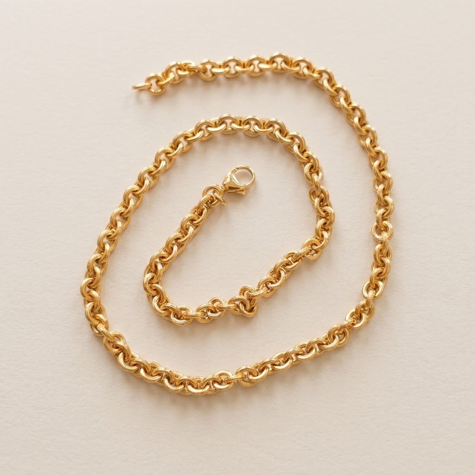 Silver chain gold-plated 45cm — Excellent (M-) Necklaces & pendants