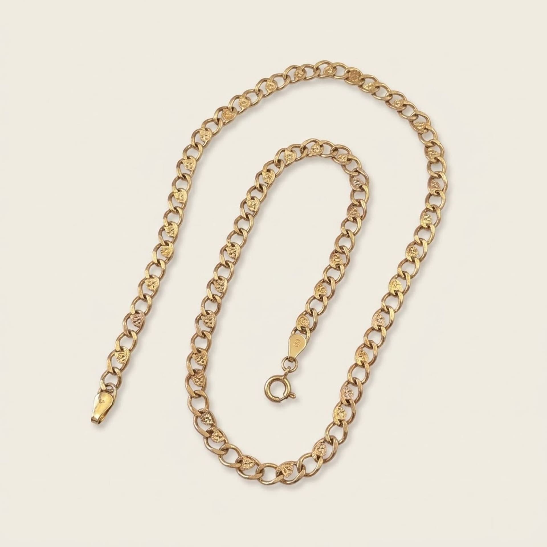 Collana a cuore oro bianco/giallo 45cm — foto 1 di 5
