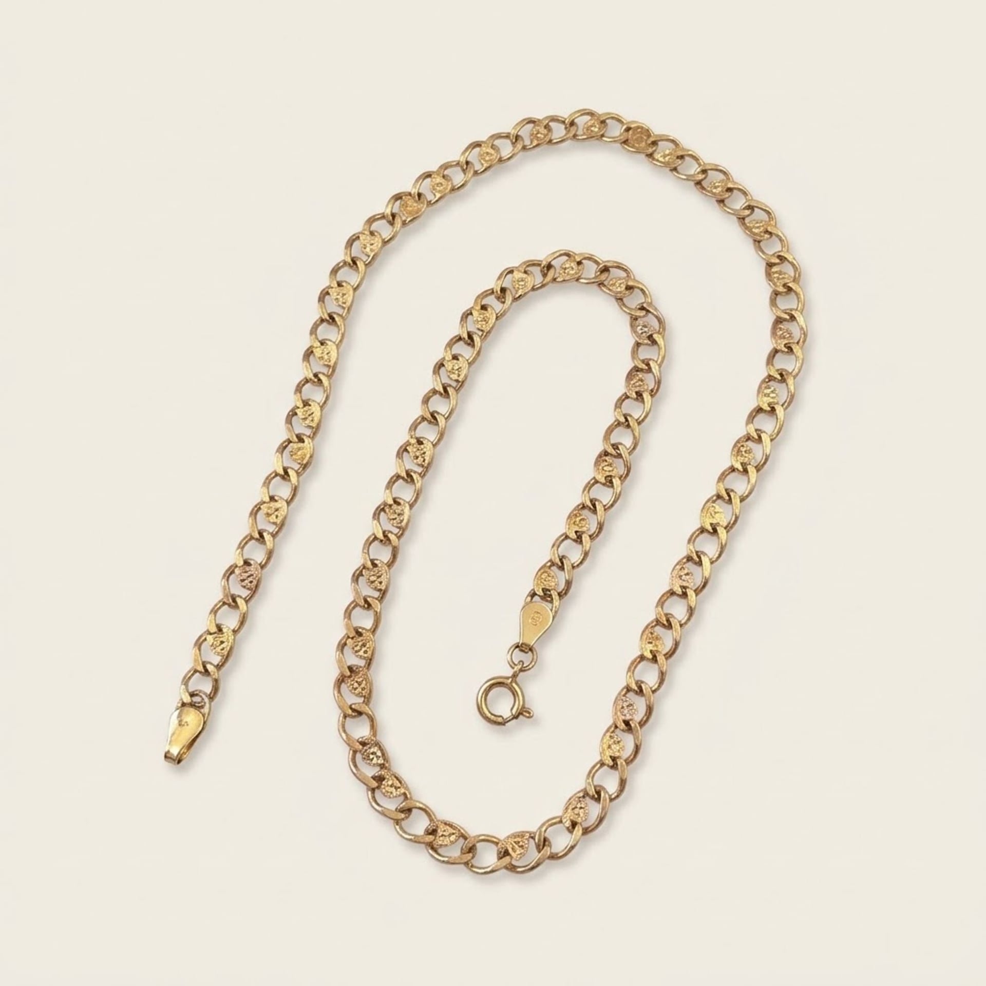 Heart necklace white/yellow gold 45cm — Good (VG) Necklaces & pendants