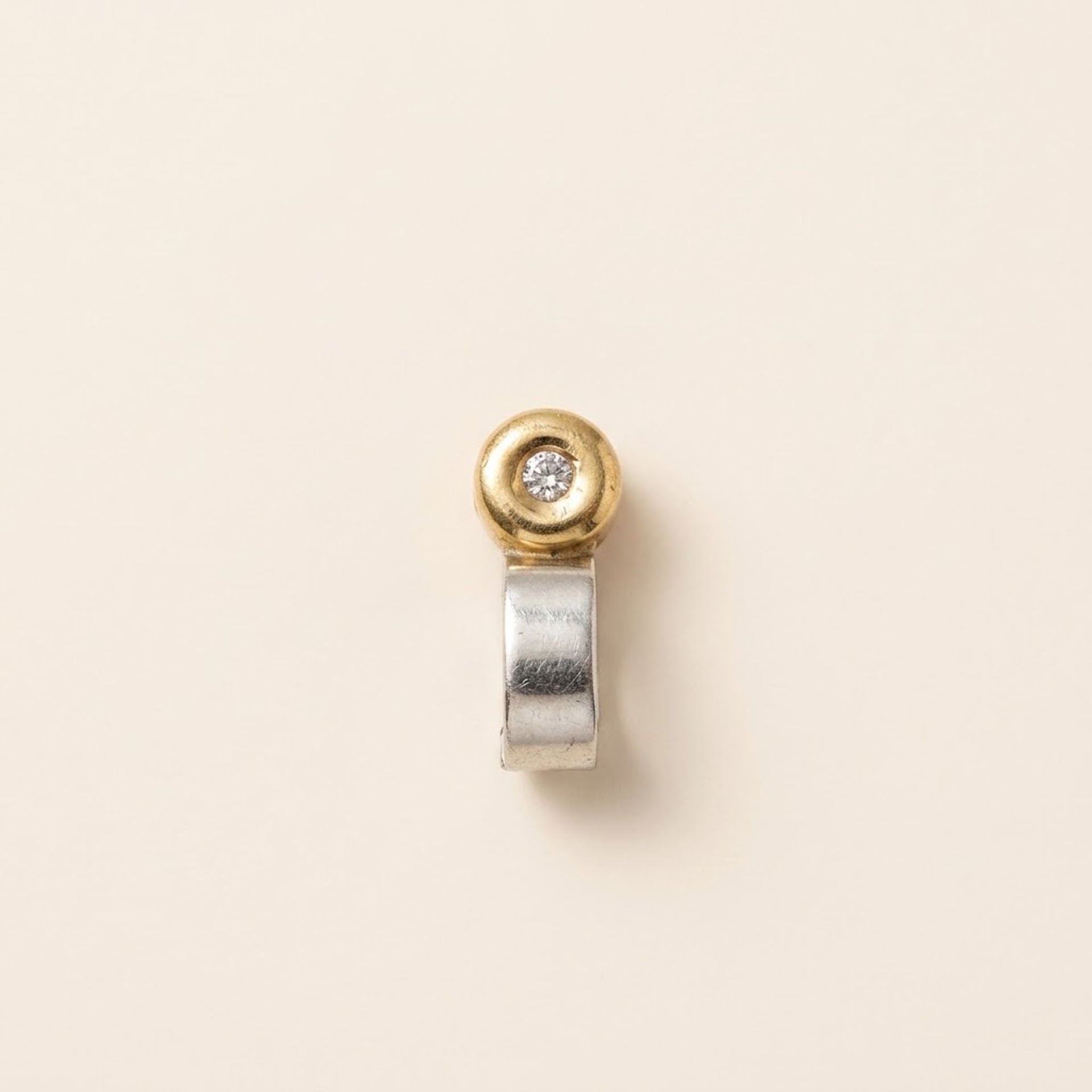 Pendentif platine/or avec brillant — Bon (VG) Colliers & pendentifs