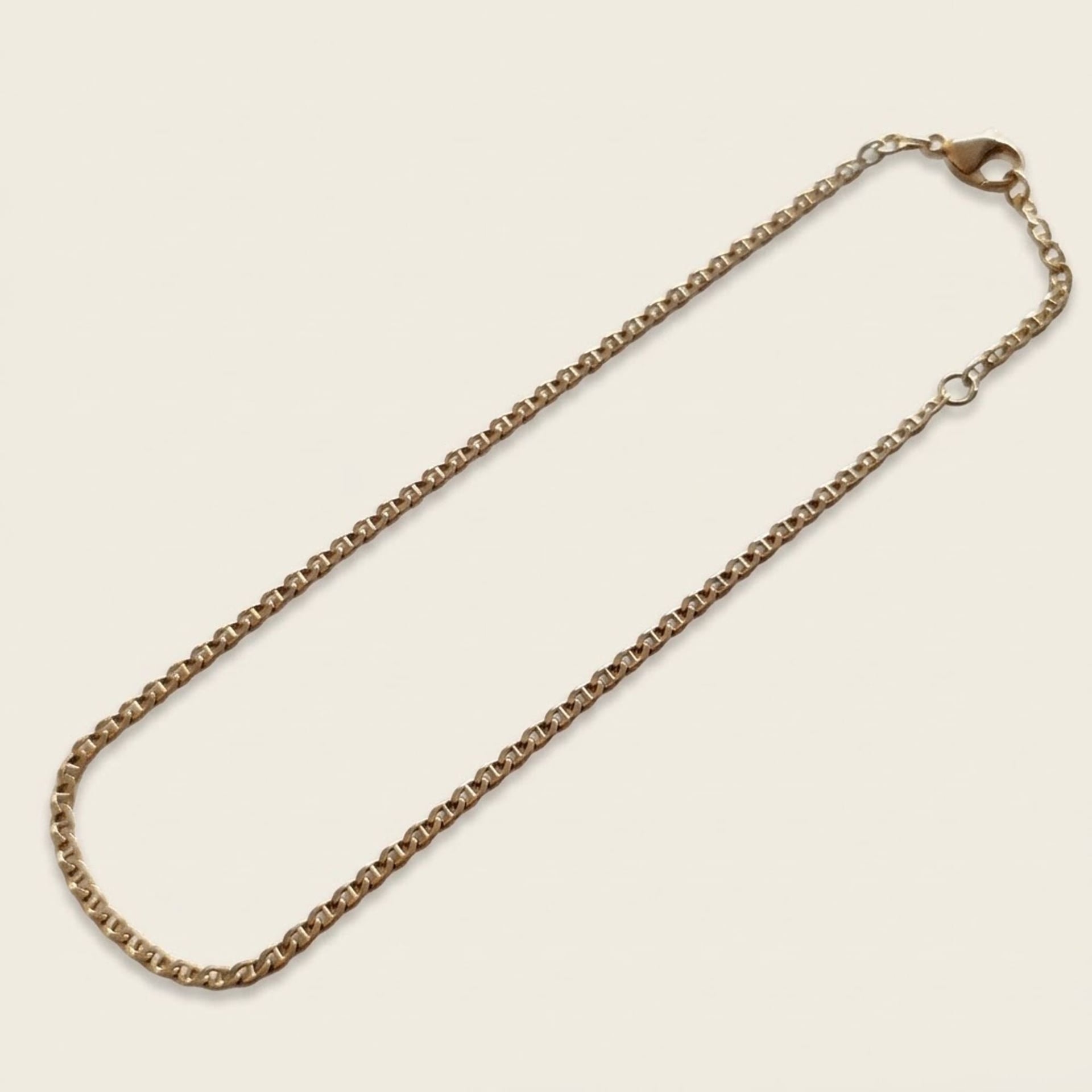 Anklet with curb link pattern in 333 8 KT yellow gold — Good (VG) Bracelets