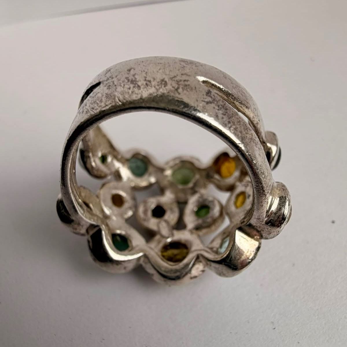 Silberring mit Turmalin Cabochons — Fair / Poor (F) Ringe