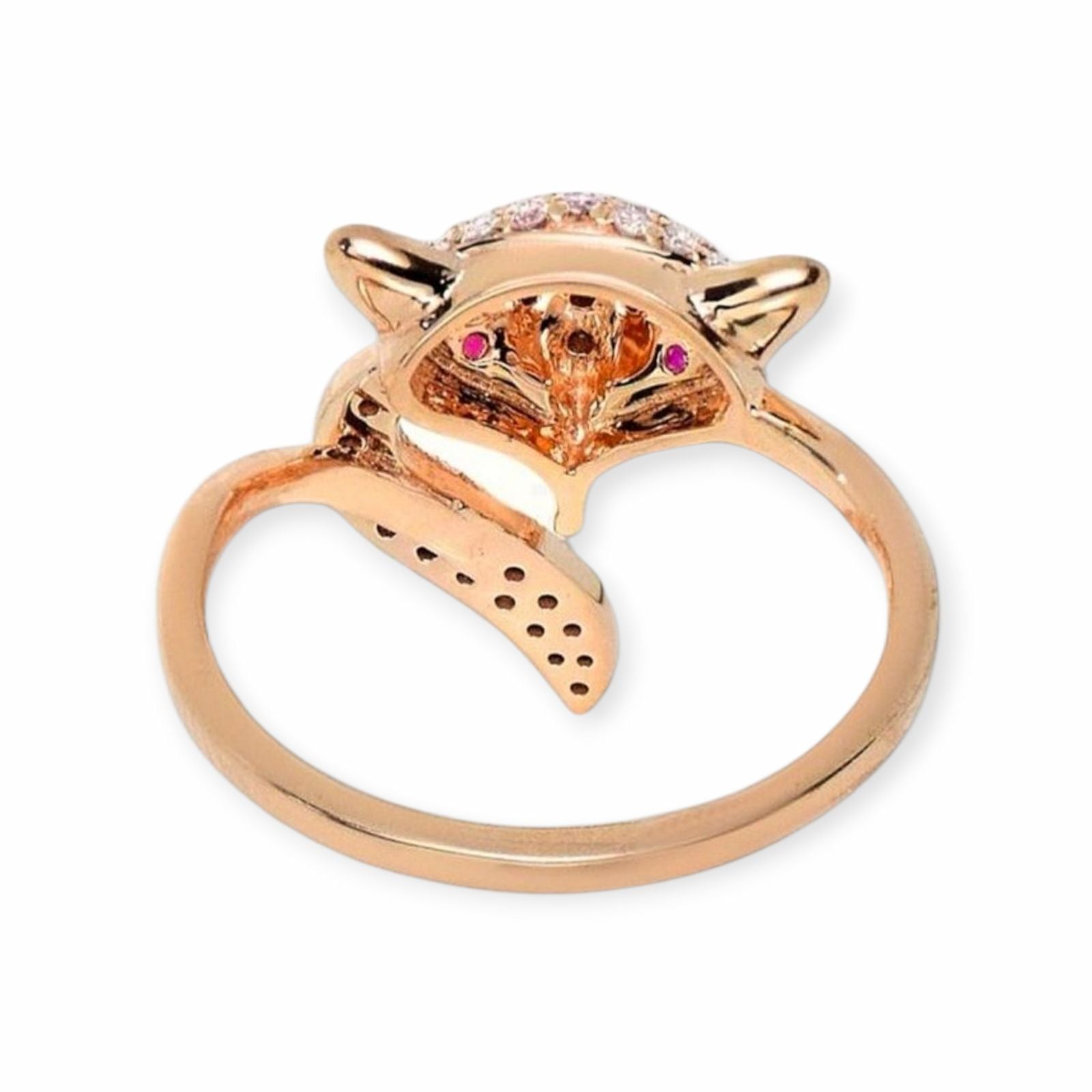 Diamantring in 14K Roségold, 0.32 ct mit 0.04 ct Rubinen — As new (N) Rings
