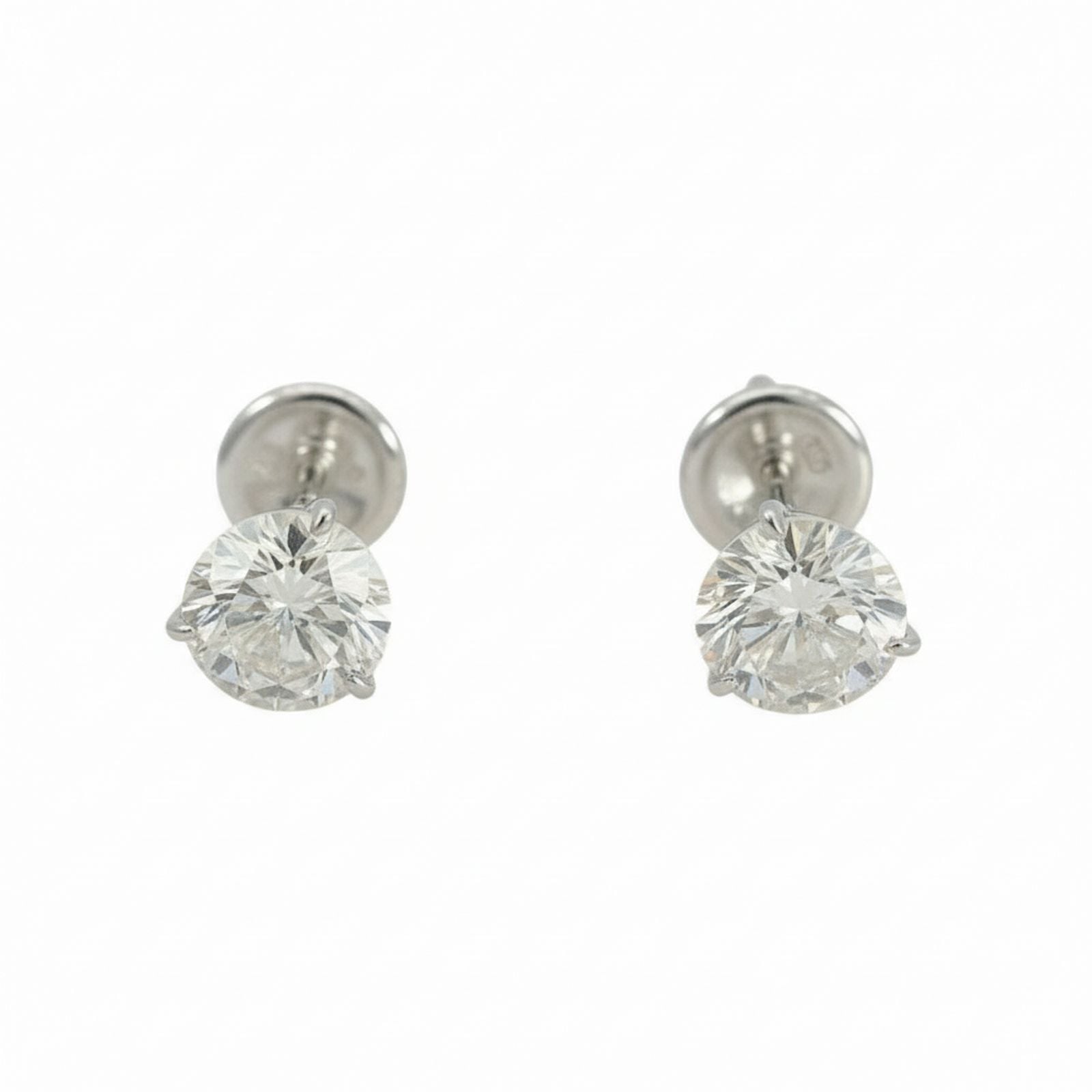 2.09ct Labor Diamant Ohrringe 14k Weissgold — Como nuevo (N) Pendientes