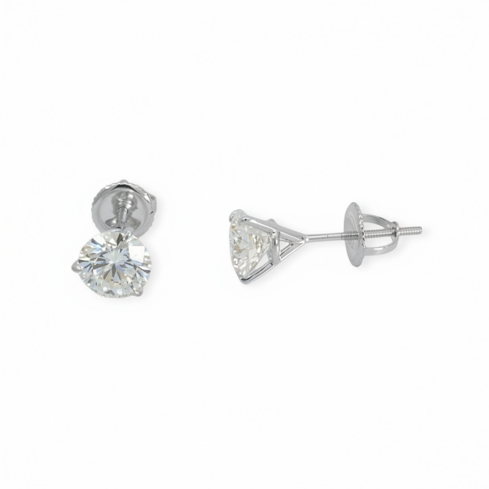 2.09ct Labor Diamant Ohrringe 14k Weissgold — Como nuevo (N) Pendientes