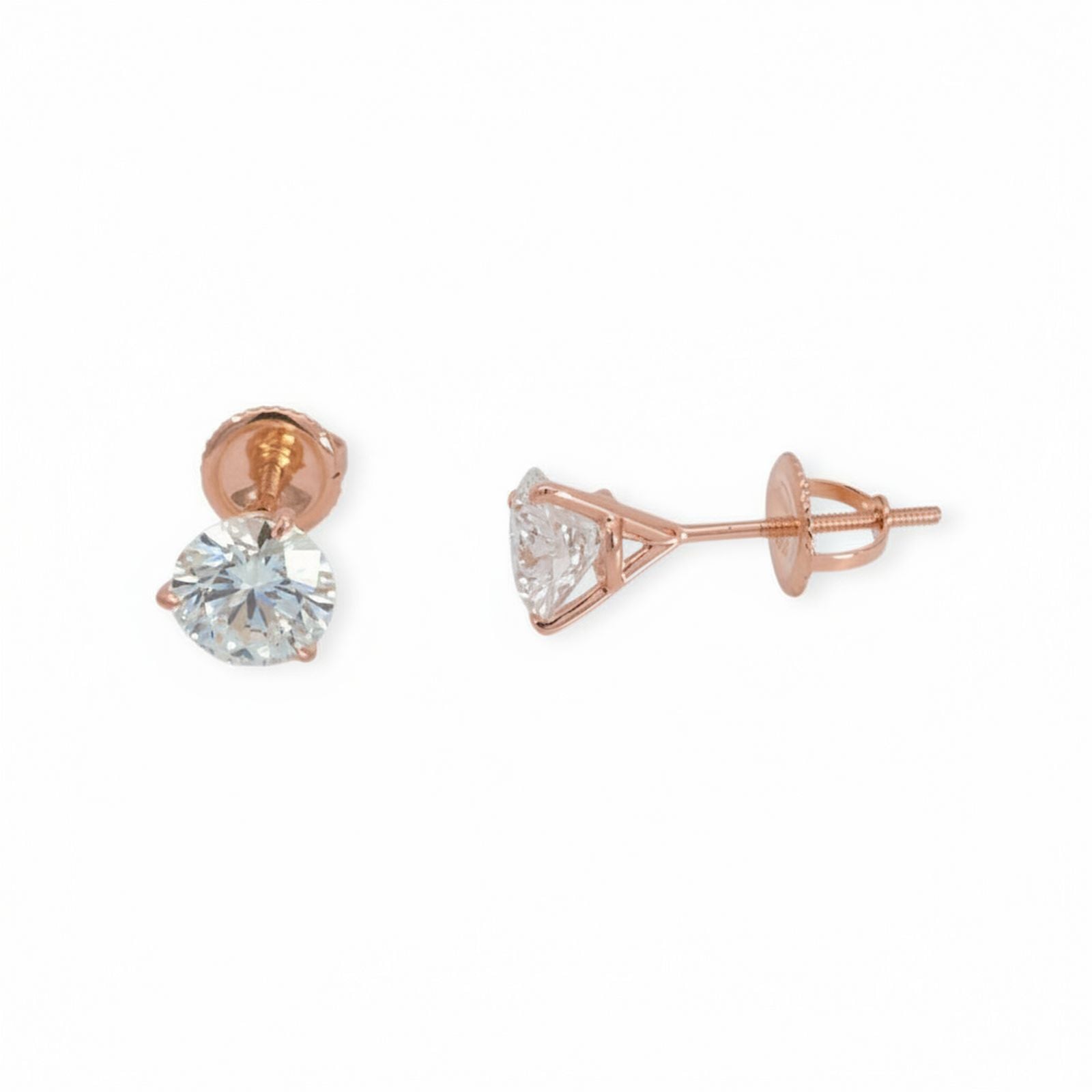 2.09ct Labor Diamant Ohrringe 14k Roségold — Neuwertig (N) Ohrringe