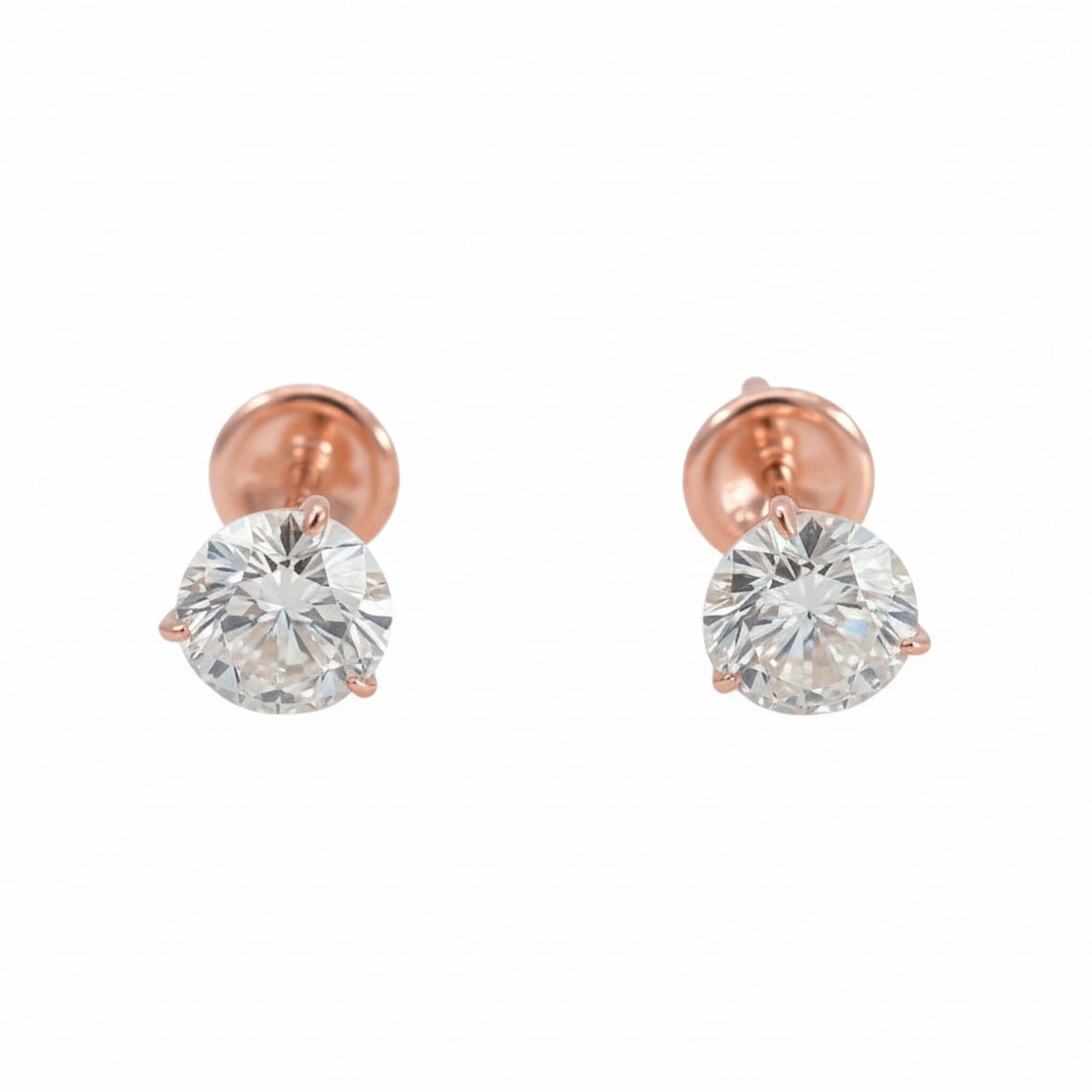 2.09ct Labor Diamant Ohrringe 14k Roségold — As new (N) Earrings