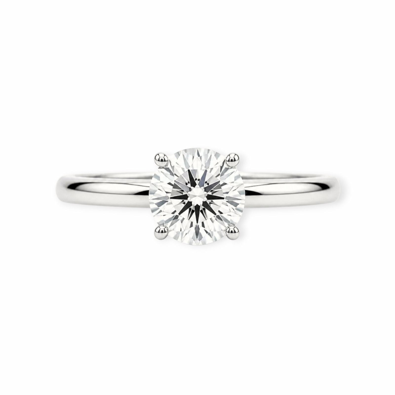 1.00ct Labor Diamant Ring 14k Weissgold — Como nuevo (N) Anillos