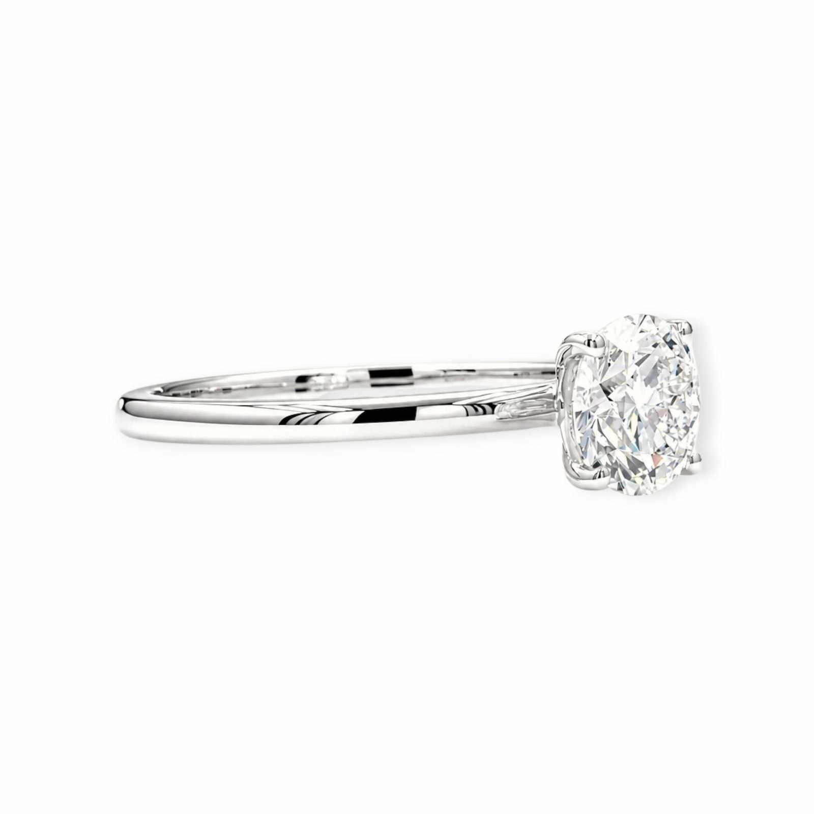 1.00ct Labor Diamant Ring 14k Weissgold — Neuwertig (N) Ringe