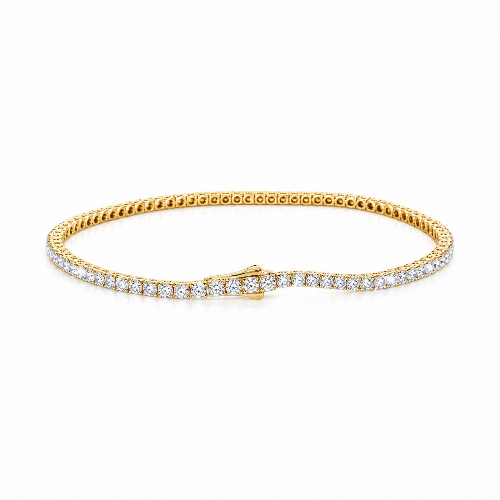 3.30ct Diamant Armband 14k Gelbgold — Come nuovo (N) Braccialetti