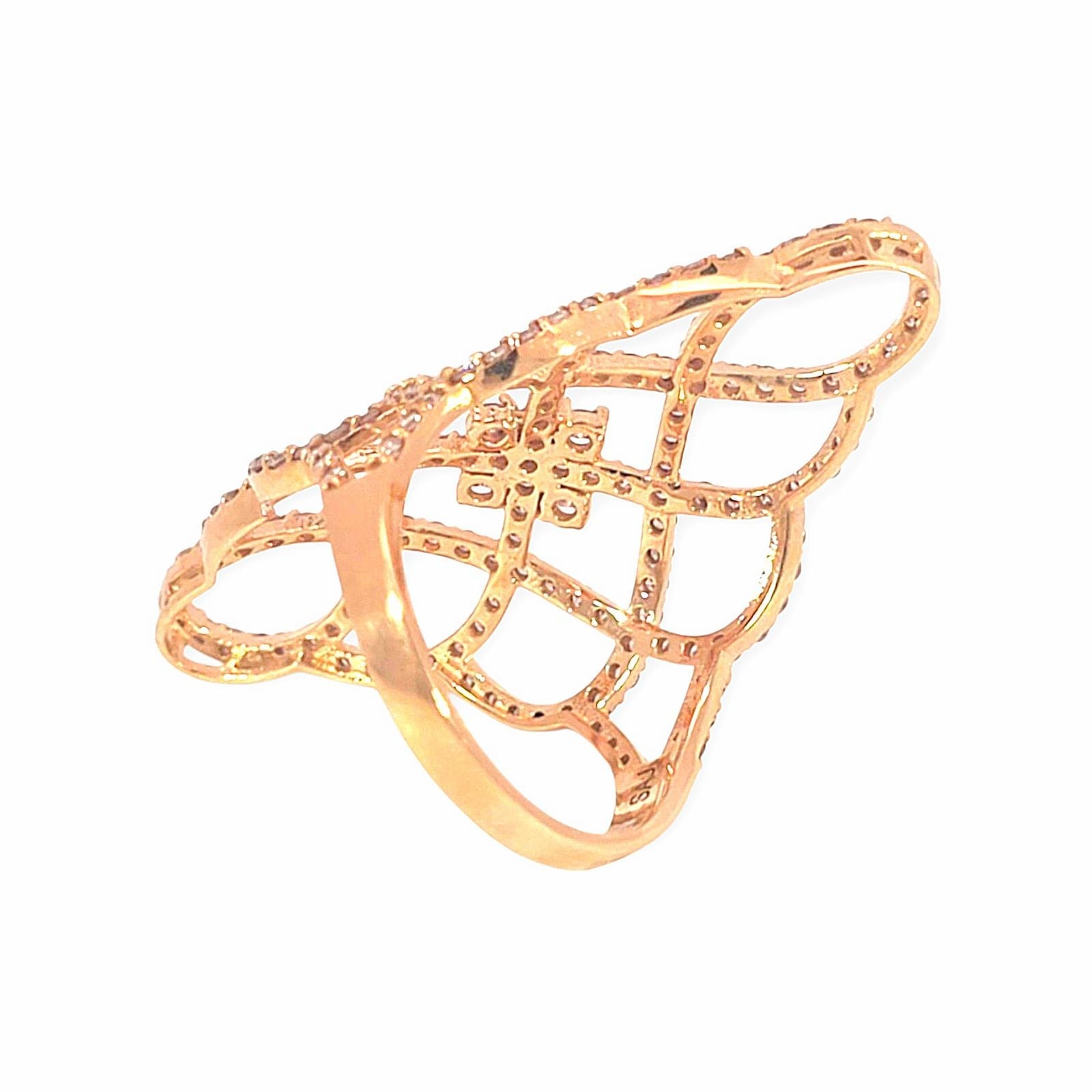 Diamond Ring 14k Rose Gold, 1.46 ct — As new (N) Rings