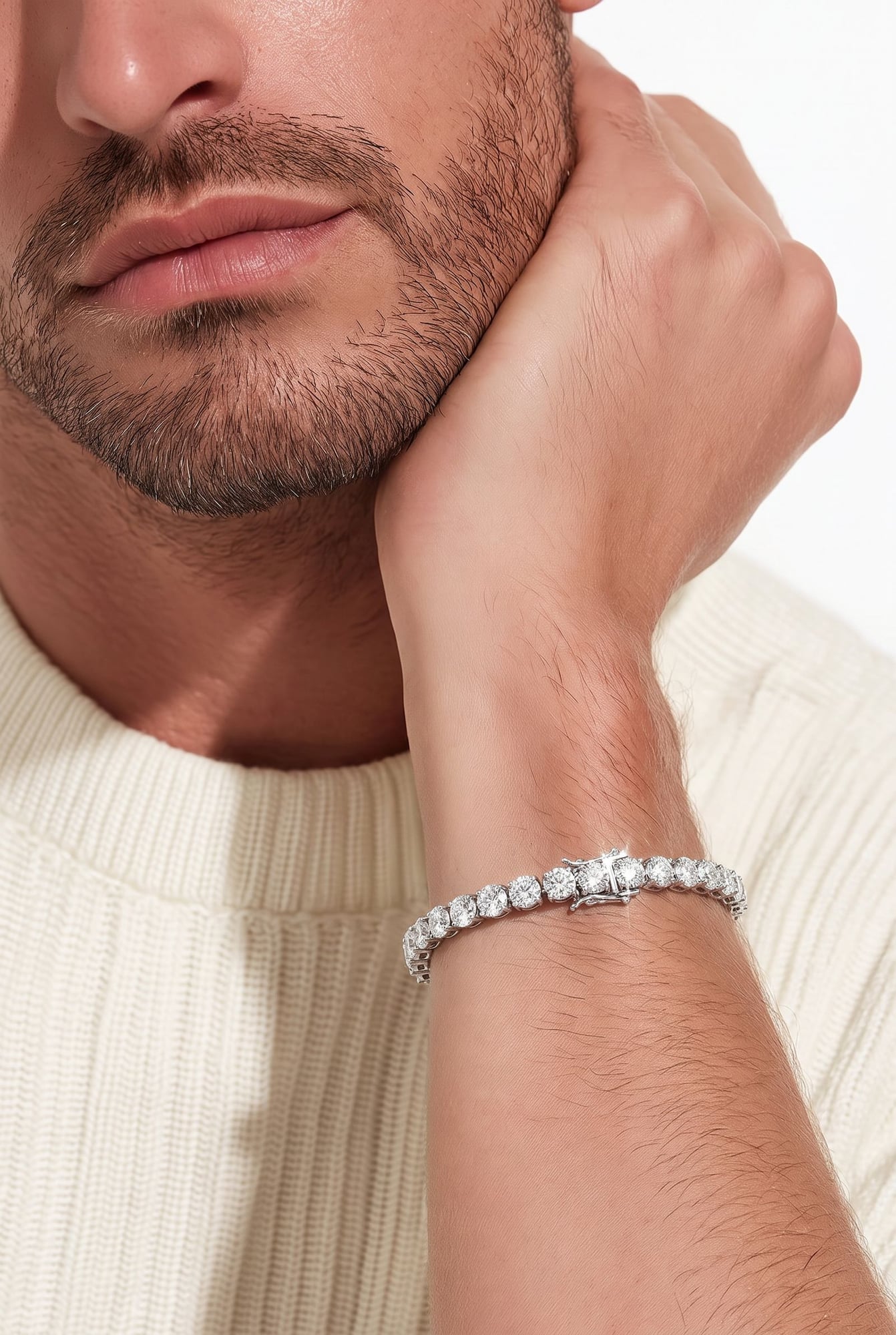 23.73ct Labor Diamant Armband 18k Weissgold — Neuwertig (N) Armbänder