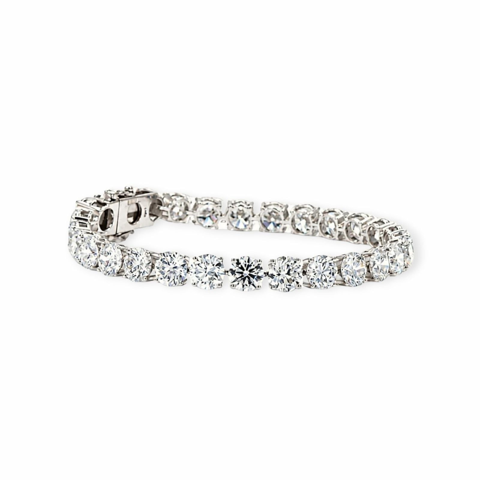 23.73ct Labor Diamant Armband 18k Weissgold — Come nuovo (N) Braccialetti