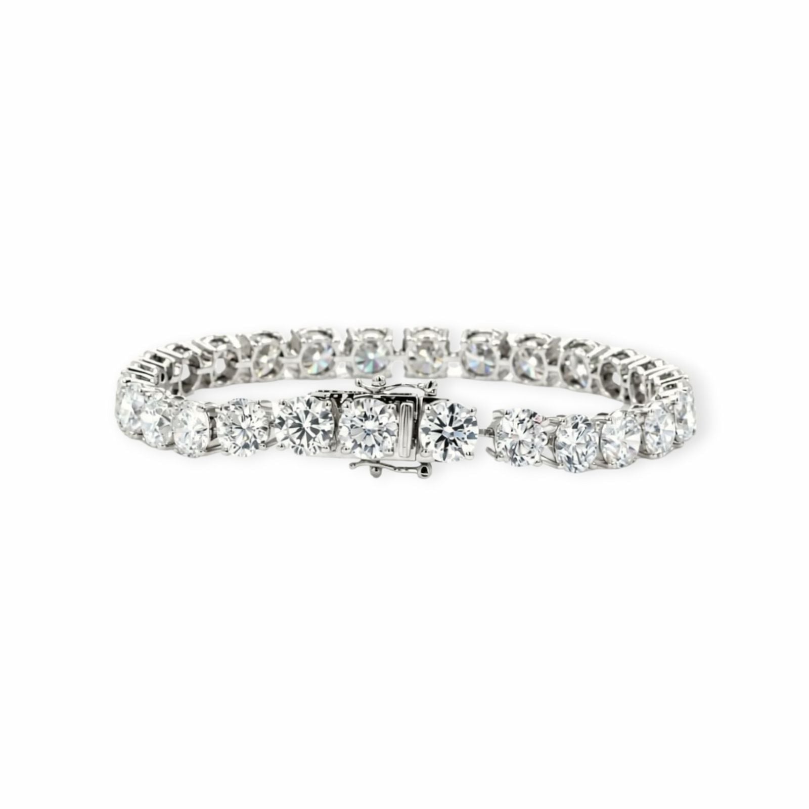 23.73ct Labor Diamant Armband 18k Weissgold — Come nuovo (N) Braccialetti