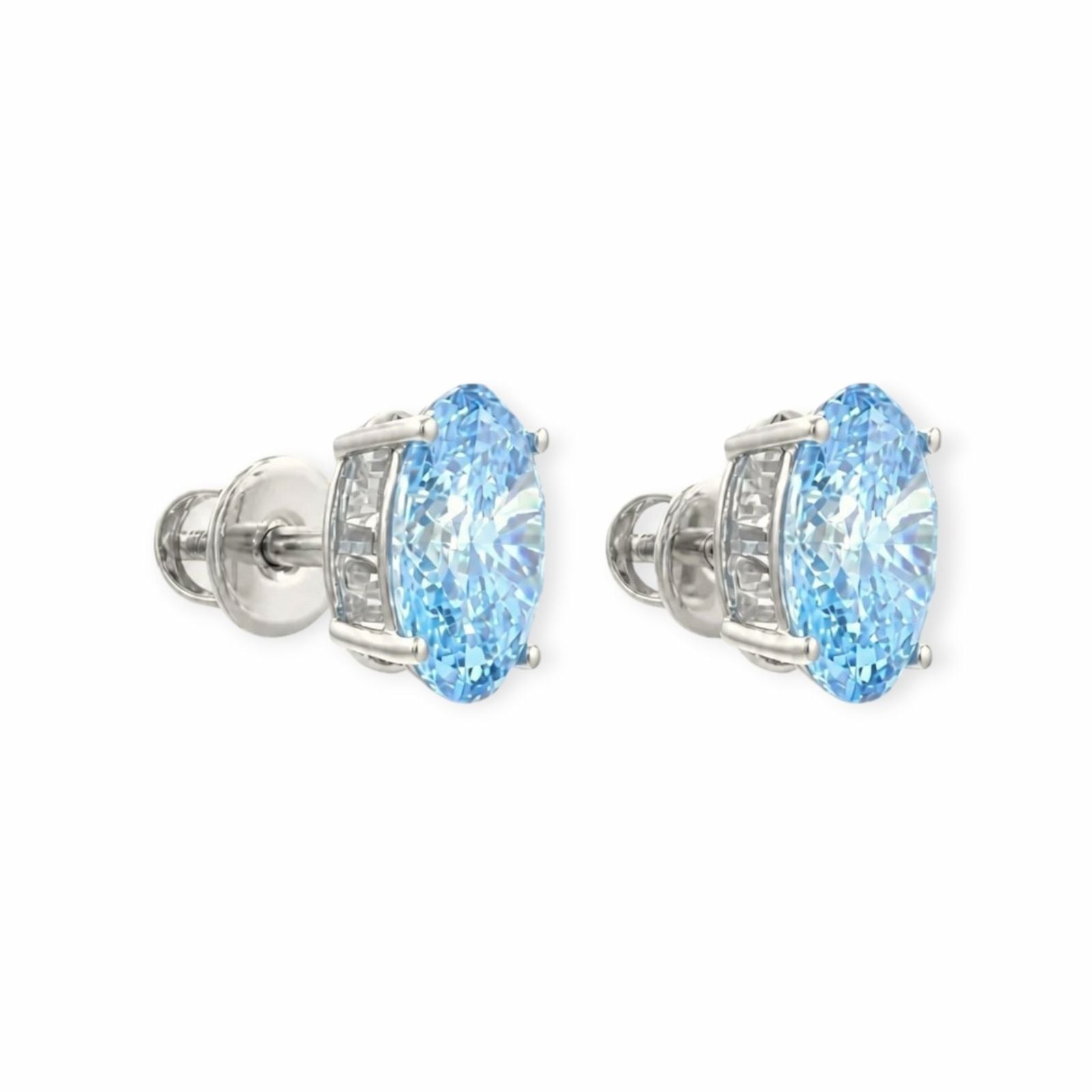 4.05ct Labor Diamant Ohrringe 18k Weissgold — As new (N) Earrings