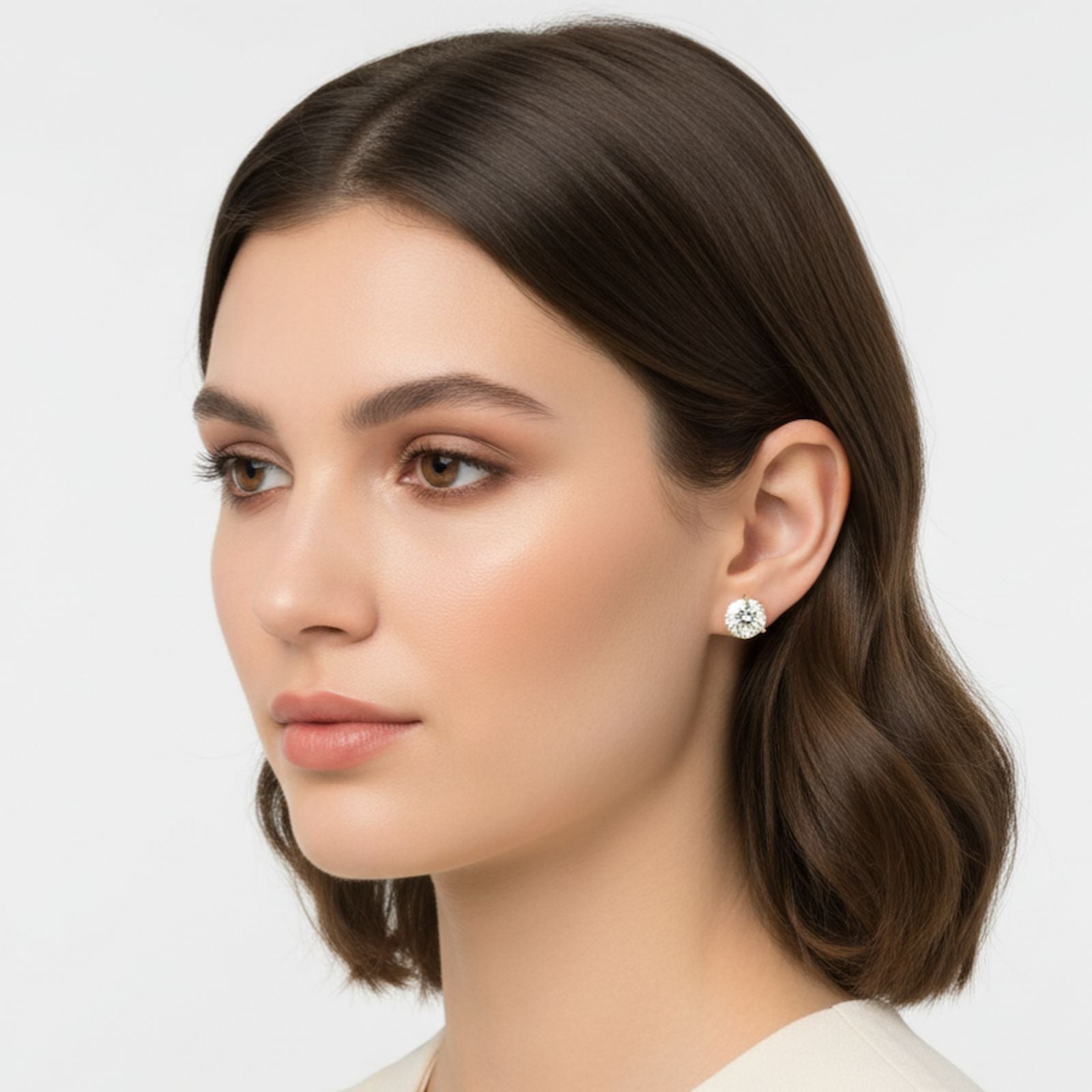 2.09ct Labor Diamant Ohrringe 14k Gelbgold — Neuwertig (N) Ohrringe