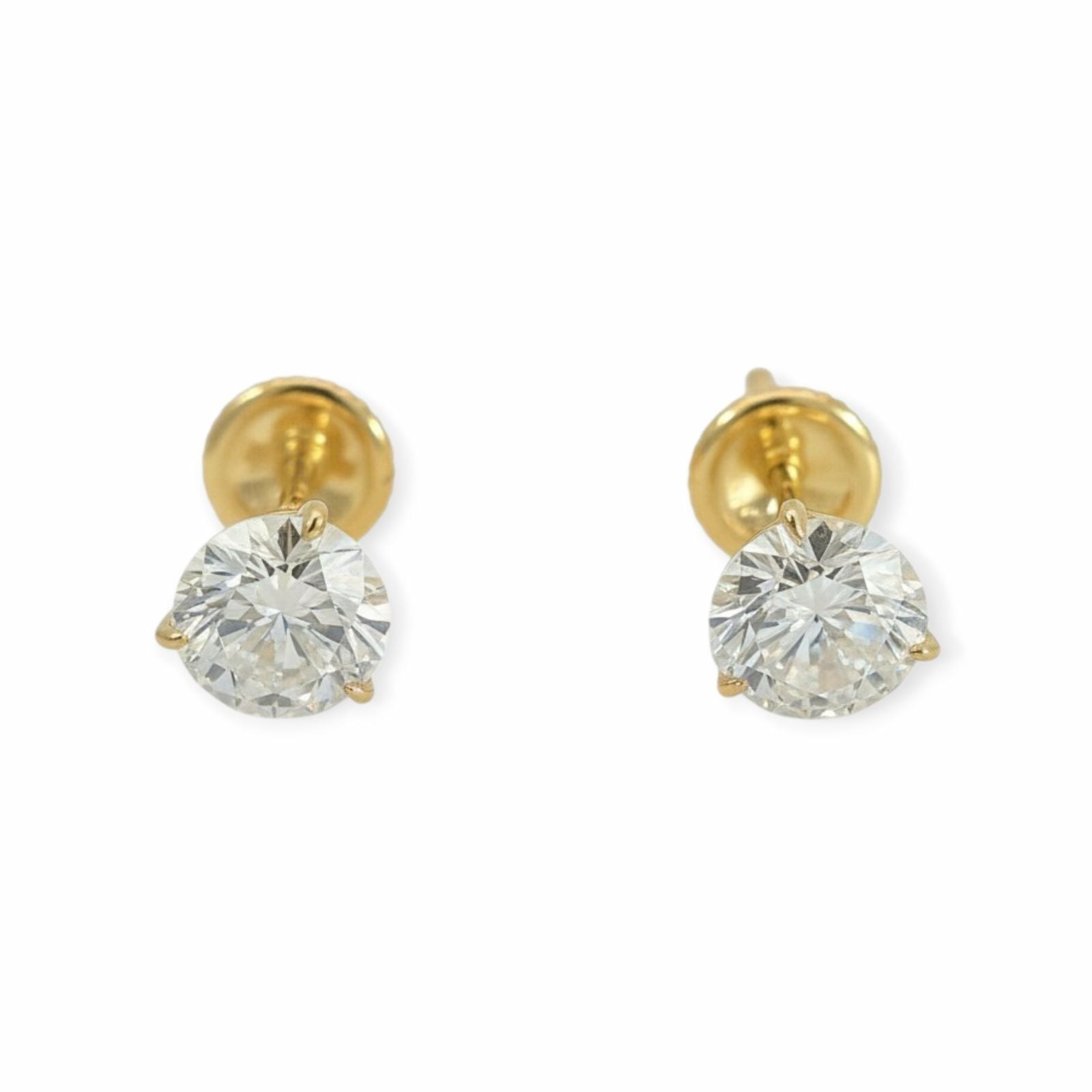 2.09ct Labor Diamant Ohrringe 14k Gelbgold — Neuwertig (N) Ohrringe