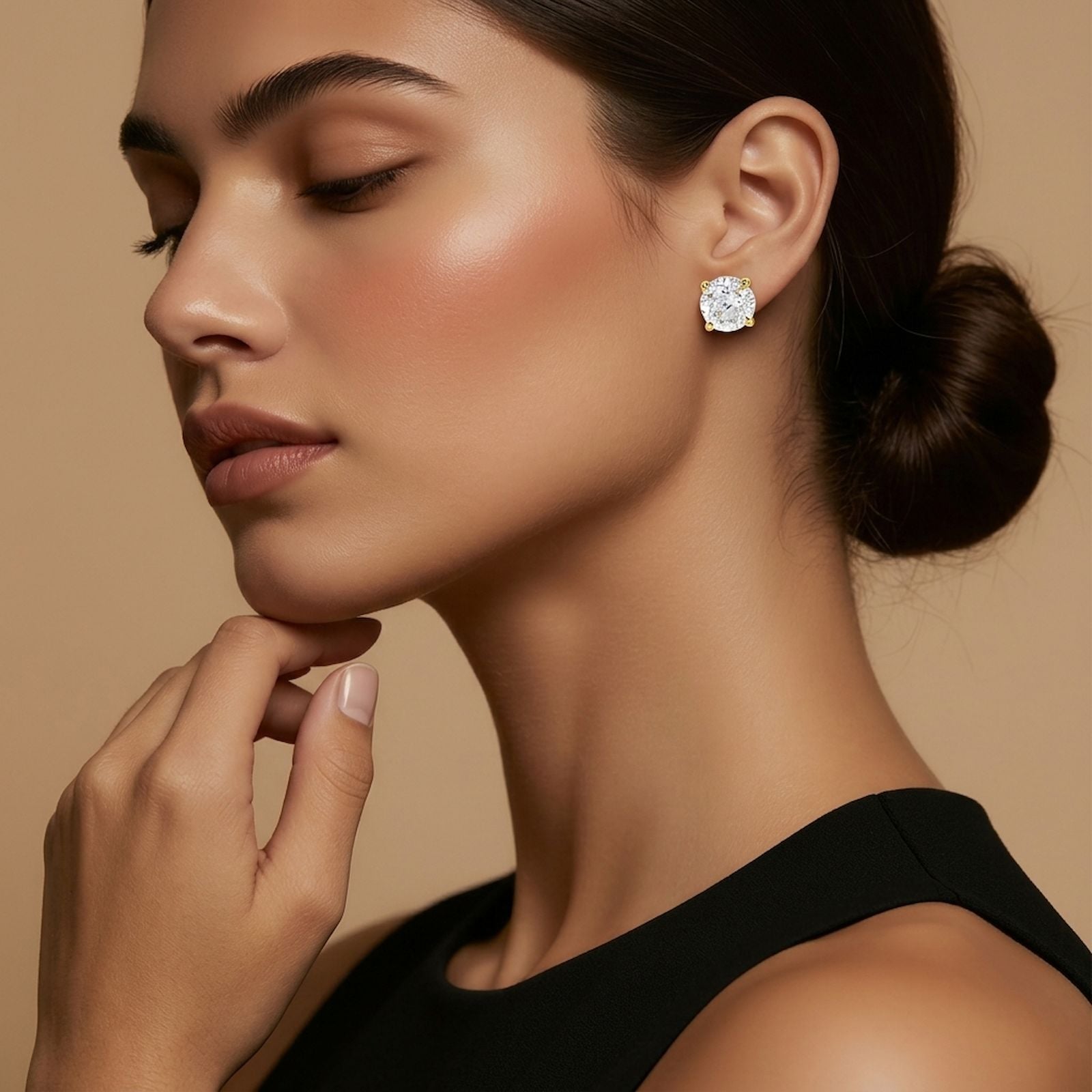 2.05ct Diamant Ohrringe 14k Gelbgold — Neuwertig (N) Ohrringe