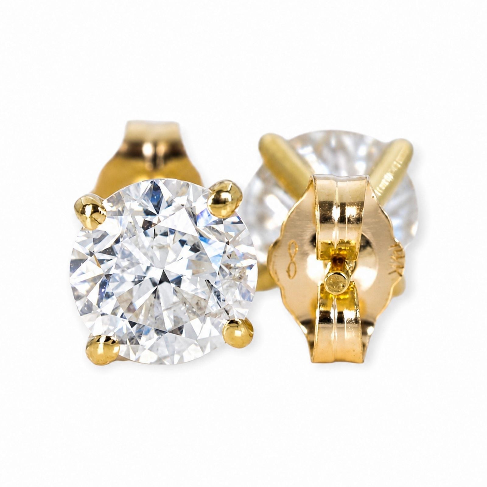 2.05ct Diamant Ohrringe 14k Gelbgold — Neuwertig (N) Ohrringe