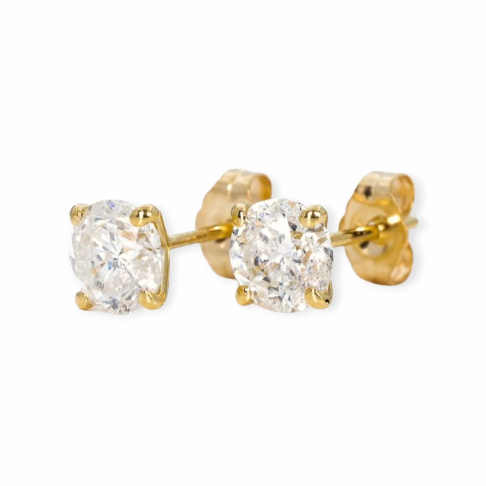 2.05ct Diamant Ohrringe 14k Gelbgold — As new (N) Earrings