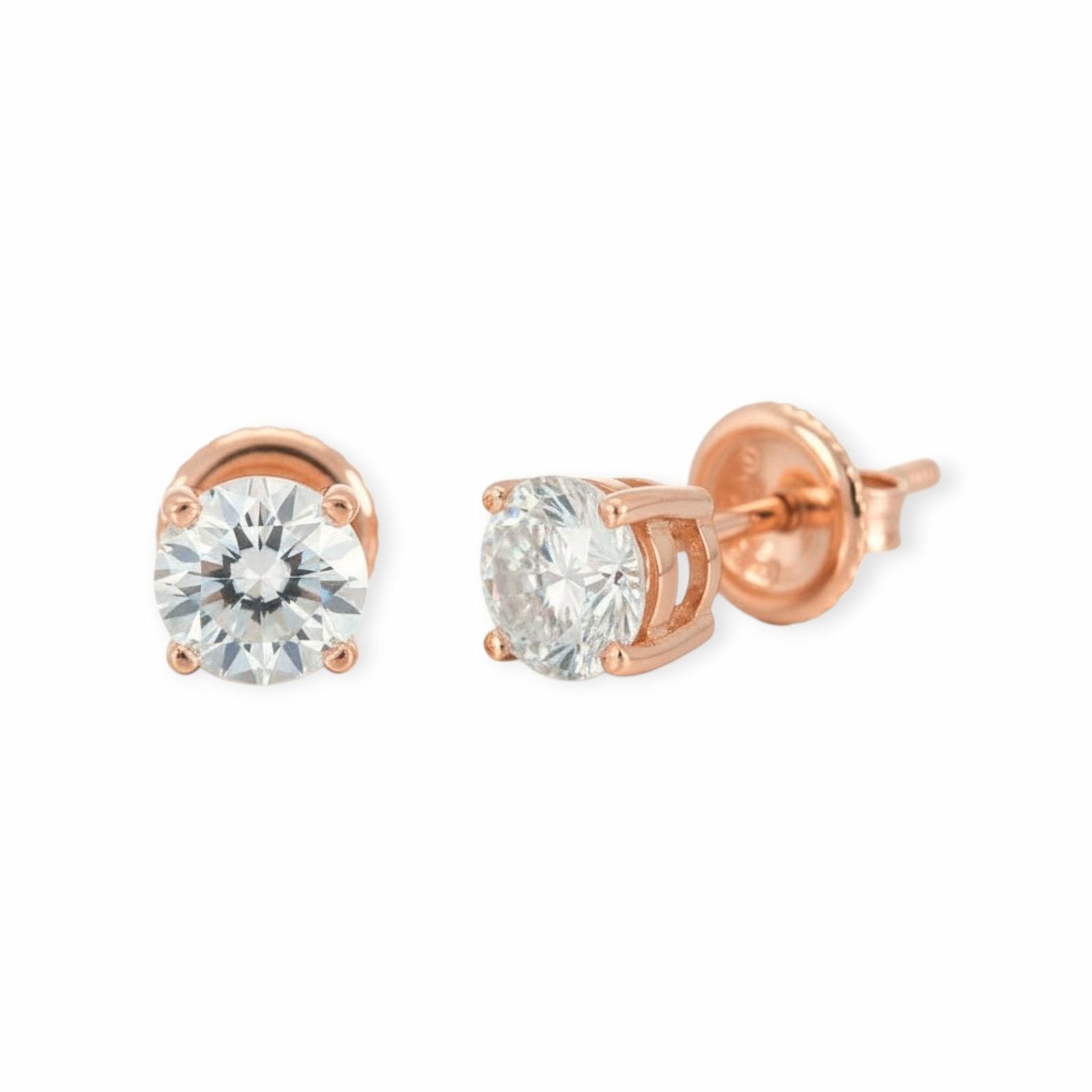 0.97ct Labor Diamant Ohrringe 14k Roségold — Neuwertig (N) Ohrringe
