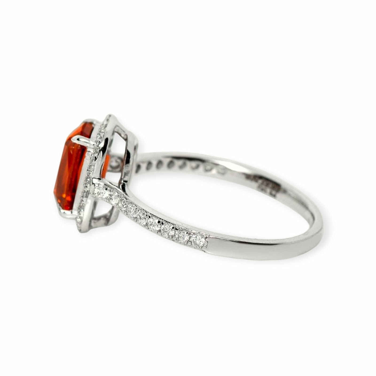 natürlicher Zircon Ring 14K Weissgold, 2.20 ct mit 0.34 ct Diamanten — As new (N) Rings