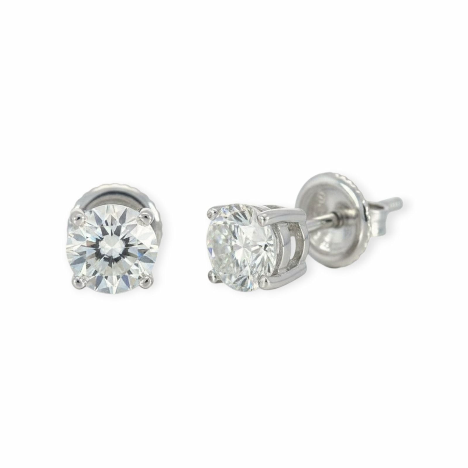 0.97ct Labor Diamant Ohrringe 14k Weissgold — Neuwertig (N) Ohrringe