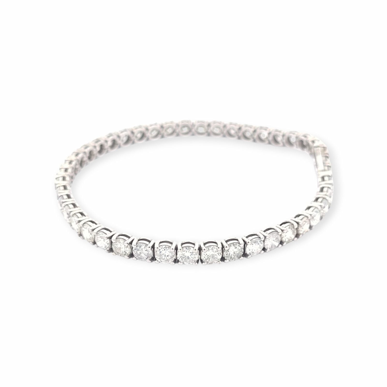 10.74ct Diamant Armband 14k Weissgold — As new (N) Bracelets
