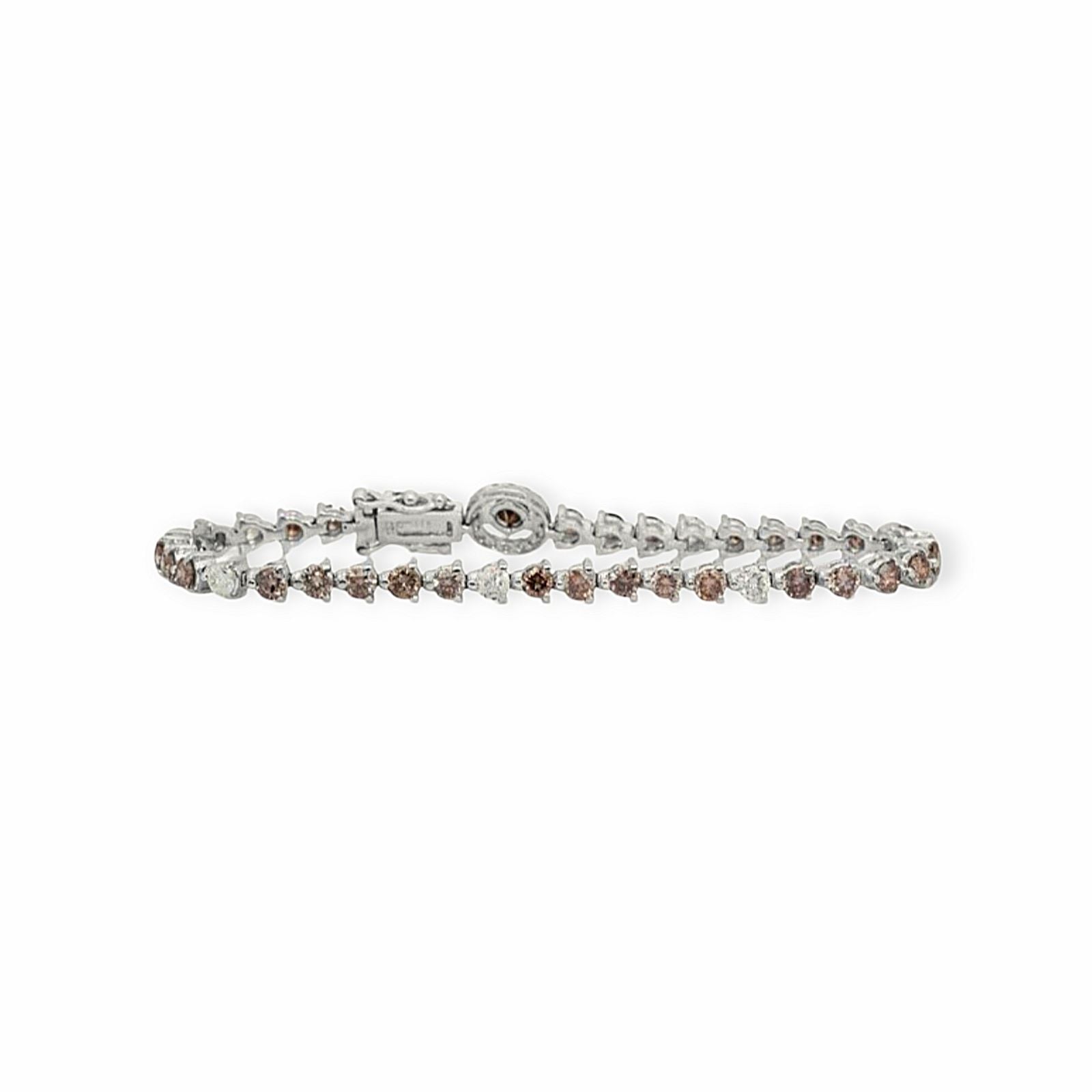 6.25ct Diamant Armband 18k Weissgold — As new (N) Bracelets