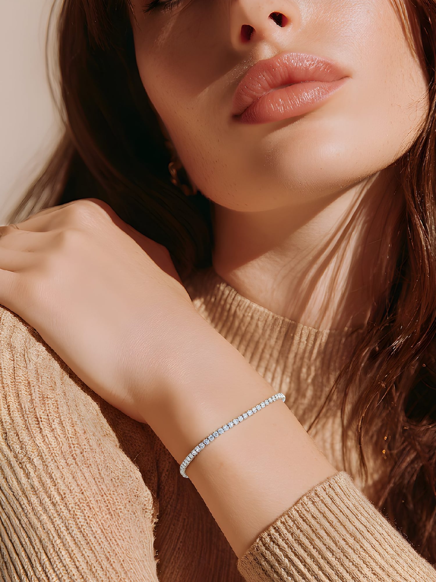 3.74ct Diamant Armband 14k Weissgold — Neuwertig (N) Armbänder
