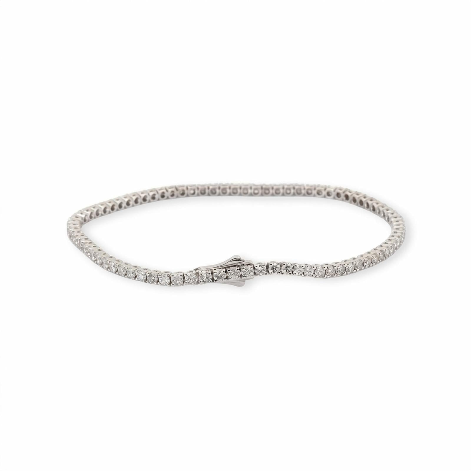 3.74ct Diamant Armband 14k Weissgold — Come nuovo (N) Braccialetti