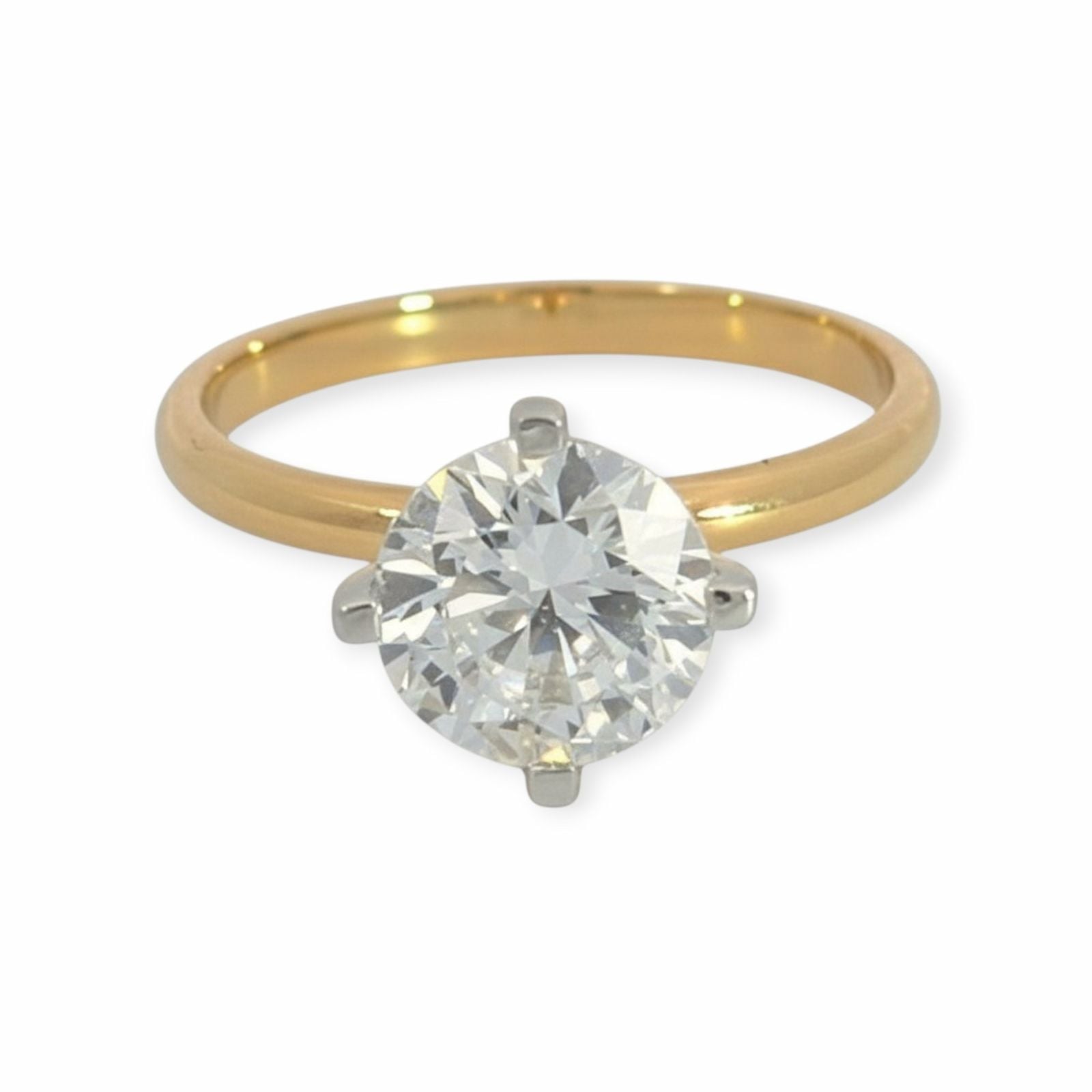 2.00ct Lab Diamond Ring 14k Yellow Gold — As new (N) Rings