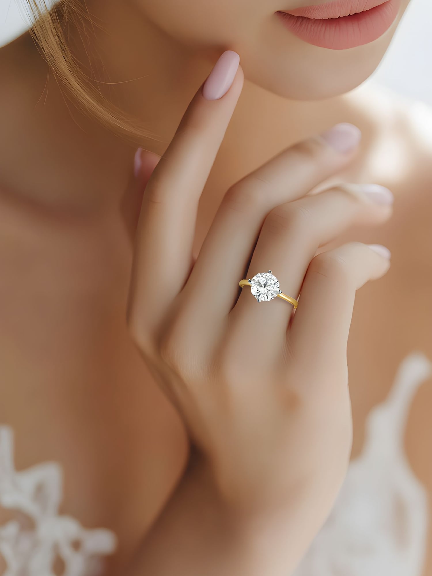2.00ct Lab Diamond Ring 14k Yellow Gold — As new (N) Rings