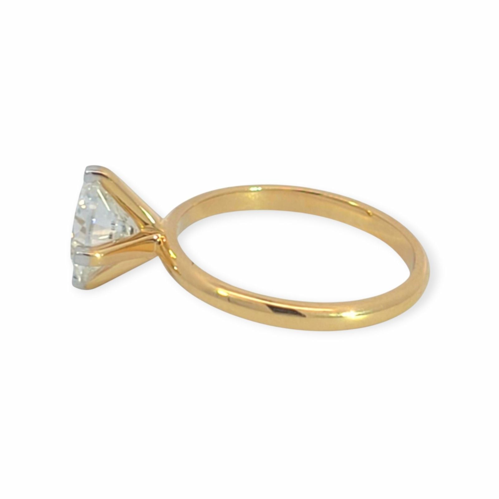 2.00ct Lab Diamond Ring 14k Yellow Gold — As new (N) Rings