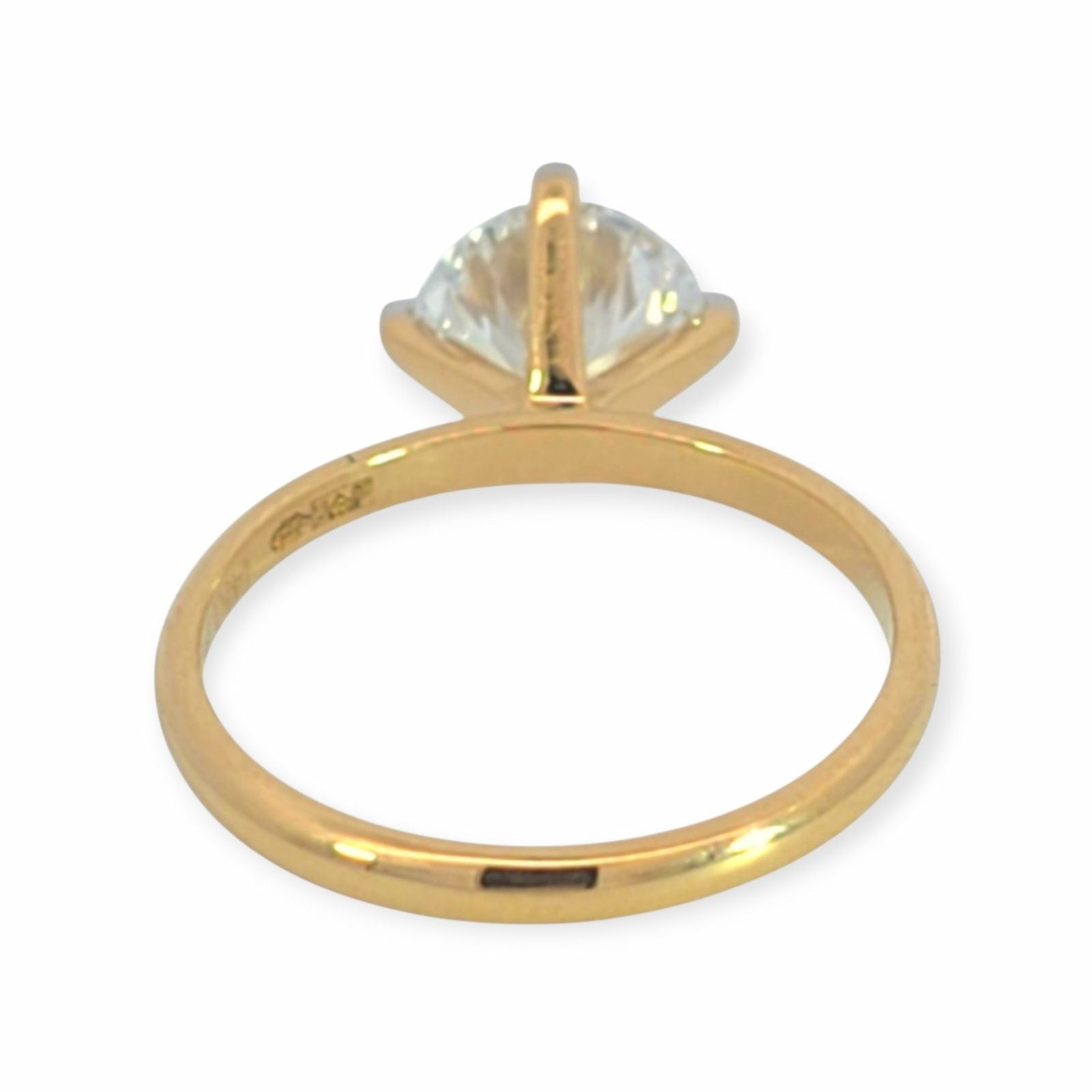 2.00ct Lab Diamond Ring 14k Yellow Gold — As new (N) Rings