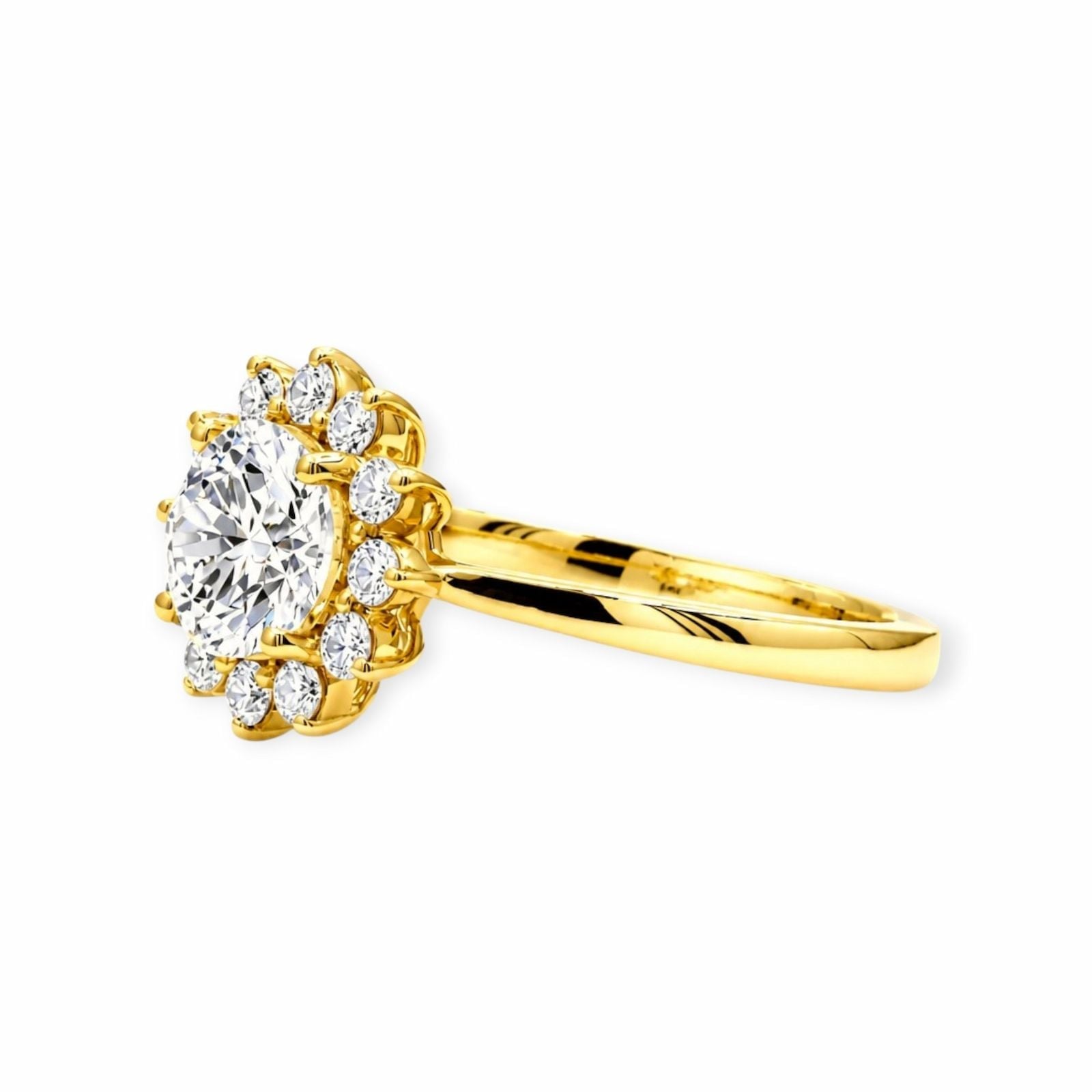 Labor Diamant Ring 14k Gelbgold, 1.00 ct mit 0.34 ct Labor-Diamanten — Neuwertig (N) Ringe