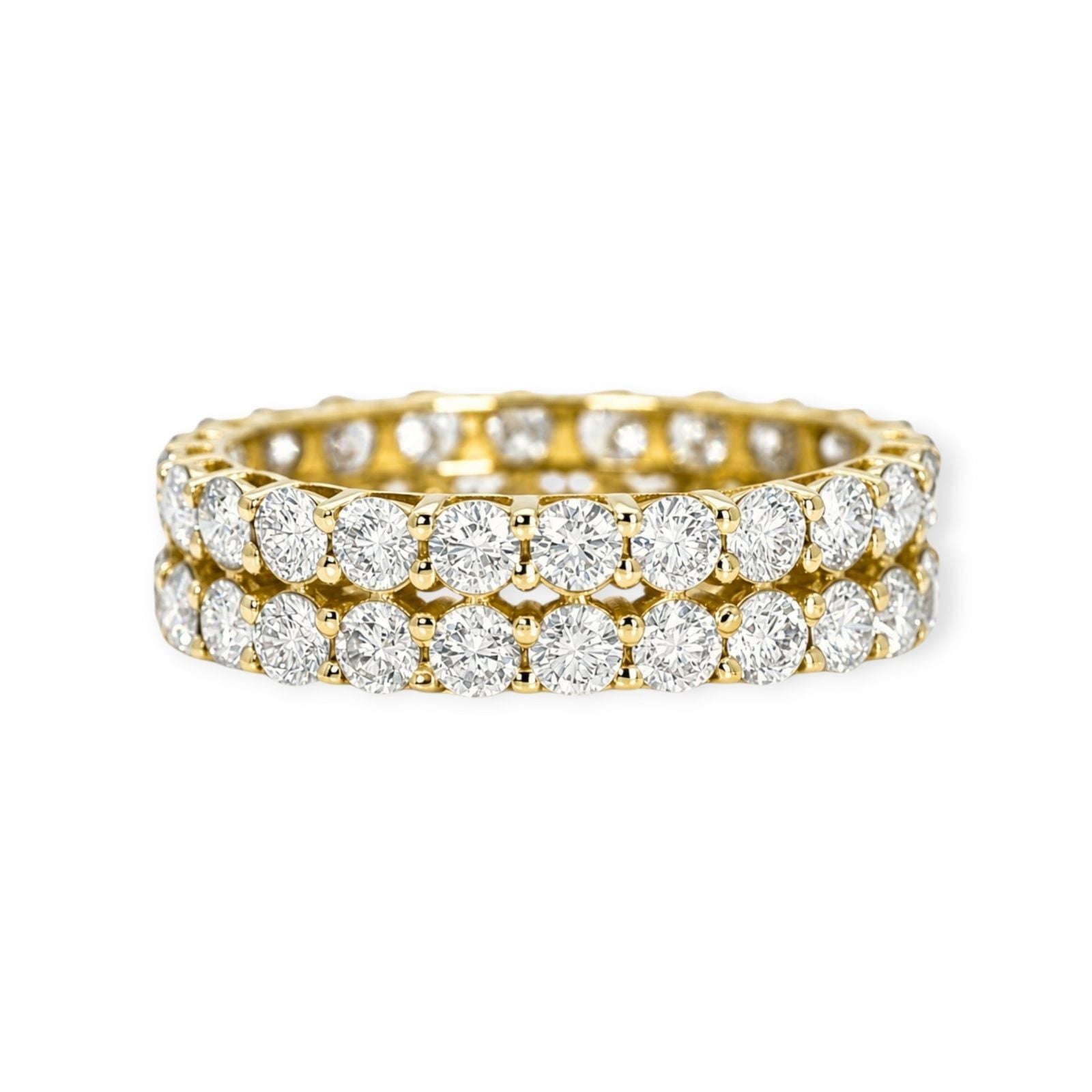 2.86ct Alliance Diamond Ring 14k Yellow Gold — As new (N) Rings