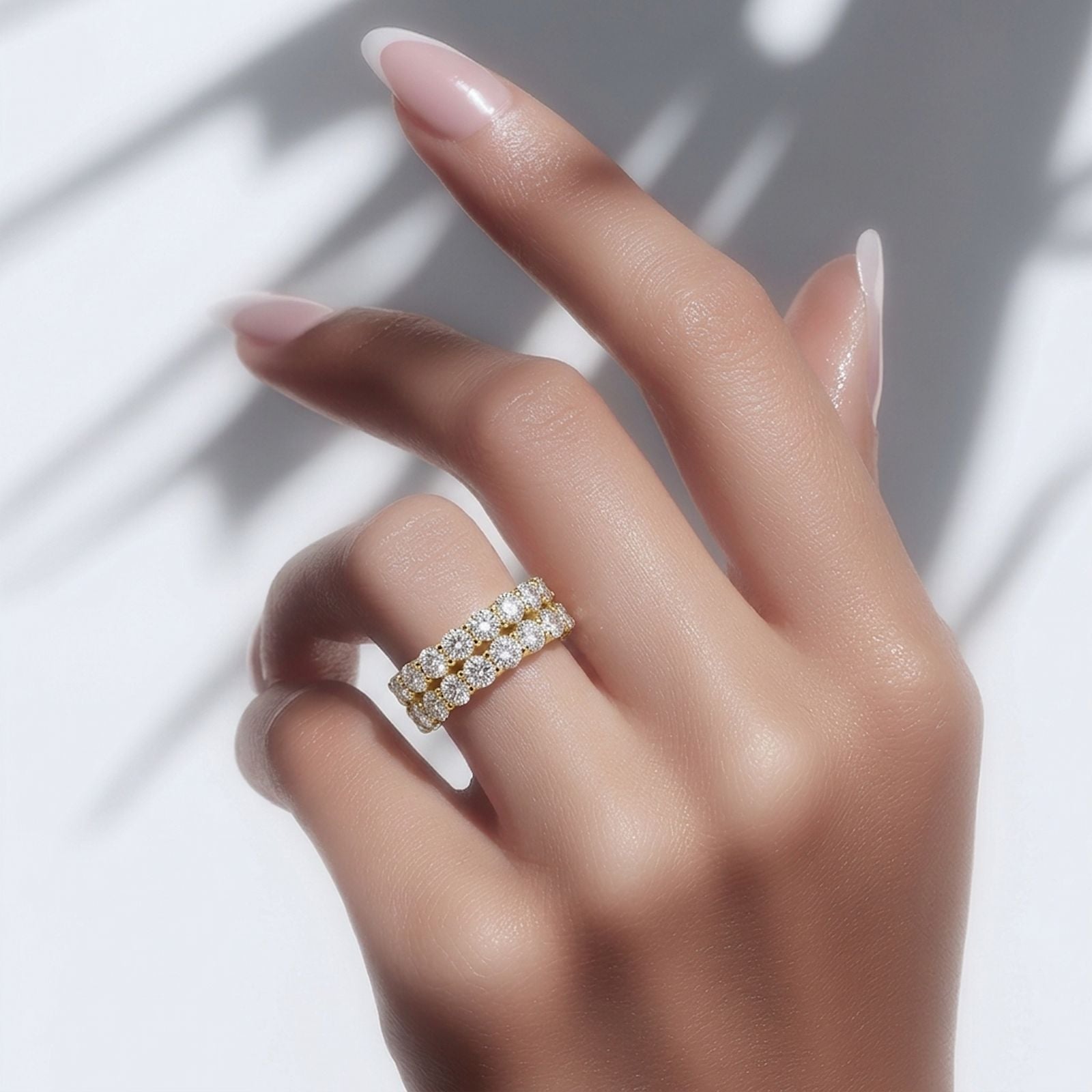 2.86ct Alliance Diamond Ring 14k Yellow Gold — As new (N) Rings
