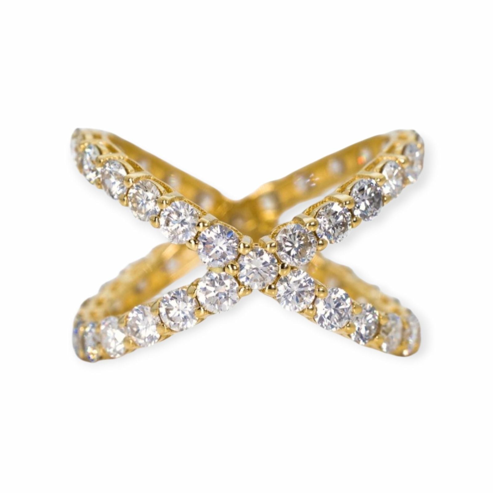 3.22ct Alliance Diamant Ring 14k Gelbgold — Neuwertig (N) Ringe