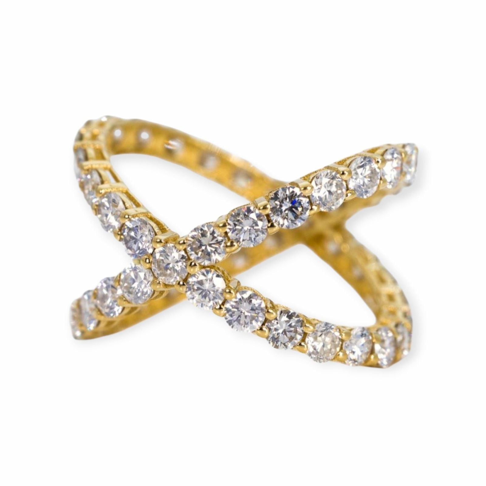 Anello Veretta Diamanti 3.22ct Oro Giallo 14k — Come nuovo (N) Anelli