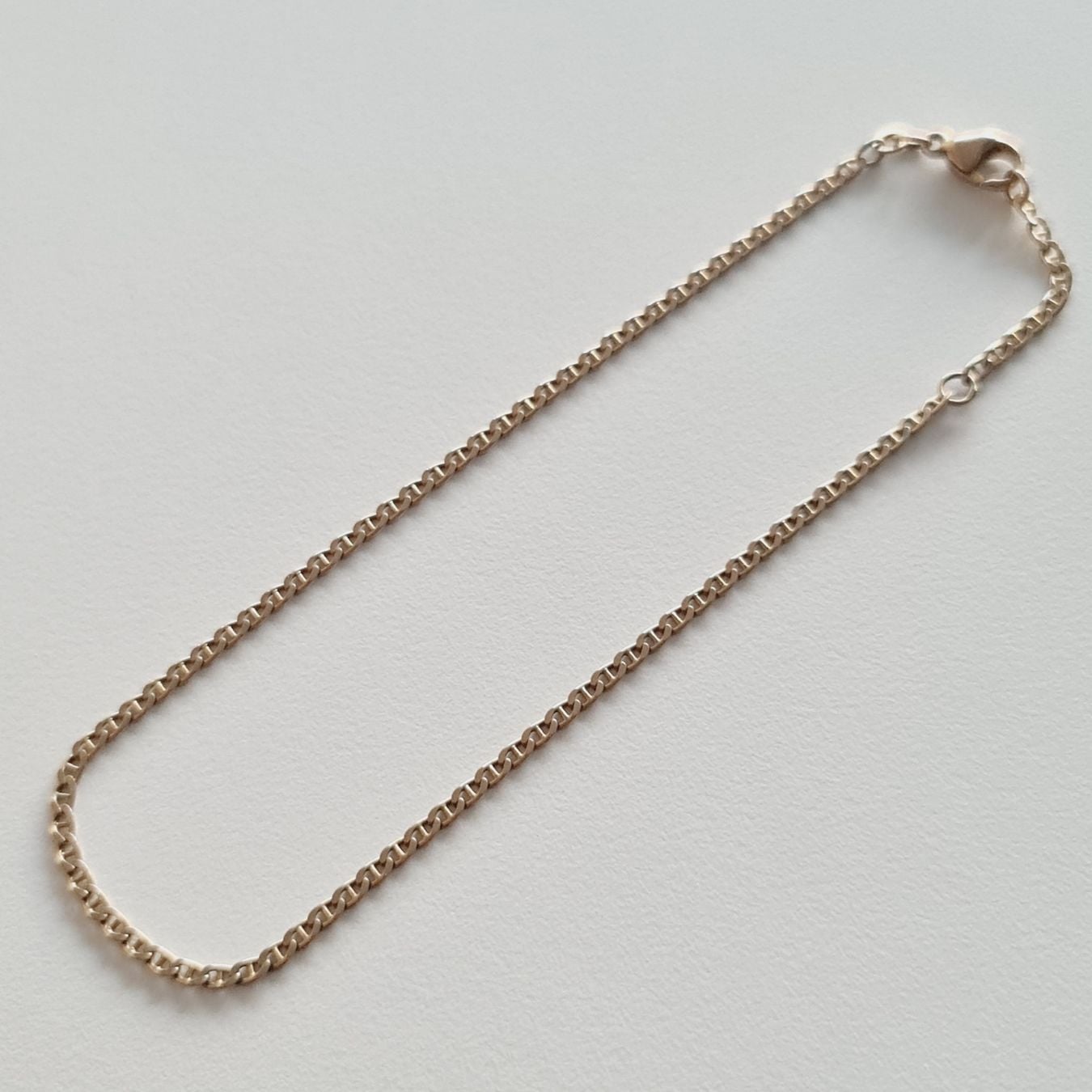 Anklet with curb link pattern in 333 8 KT yellow gold — Good (VG) Bracelets