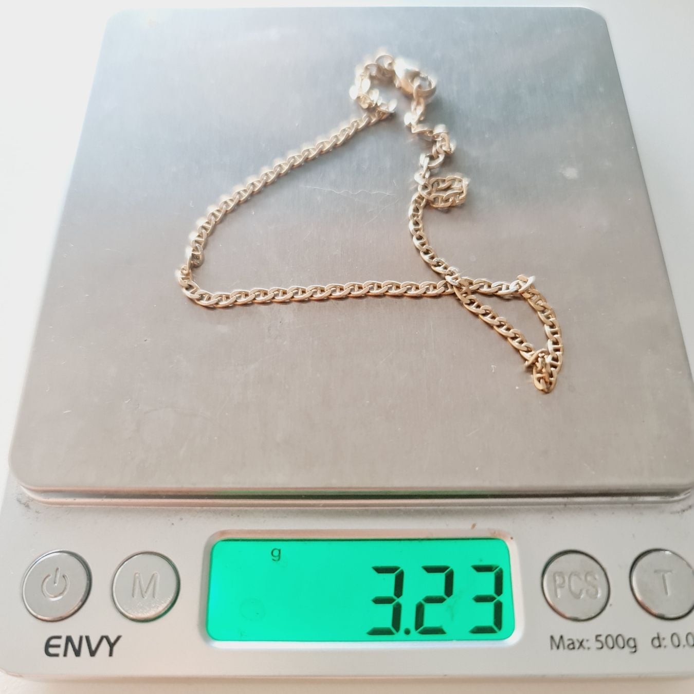 Anklet with curb link pattern in 333 8 KT yellow gold — Good (VG) Bracelets