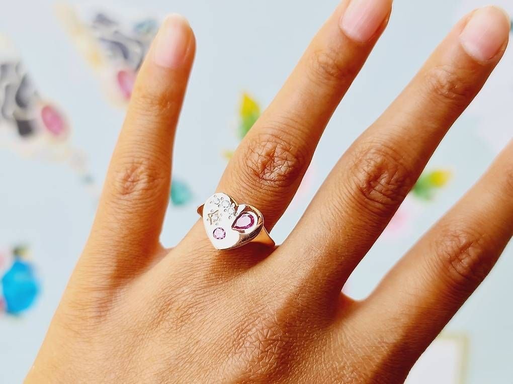 Signet Ring Heart Rose Gold Size 52 — Mint (M) Rings
