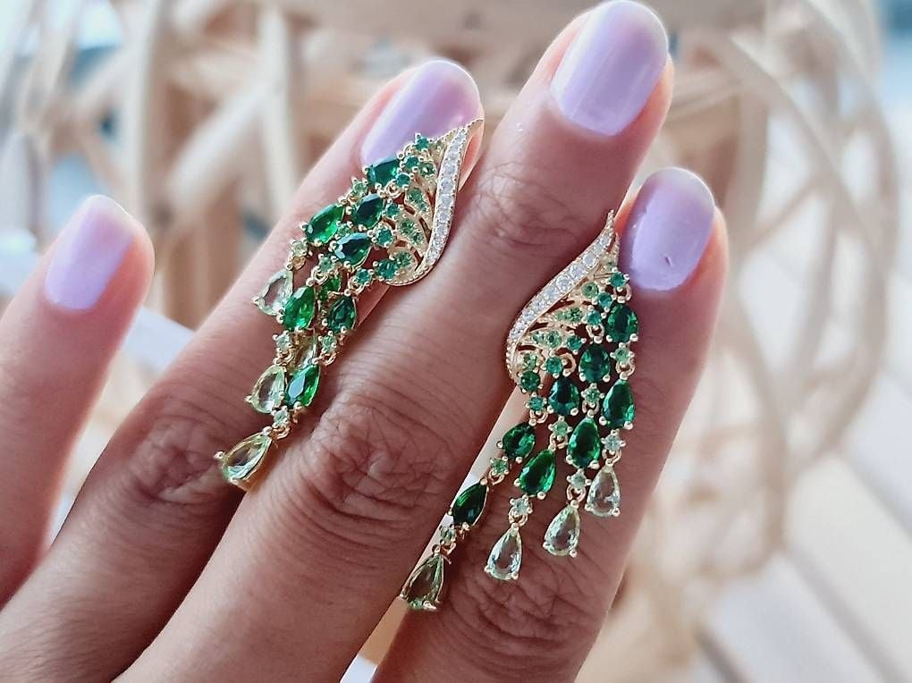 Shimmering Gold-Plated 925 Silver Earrings — Mint (M) Earrings