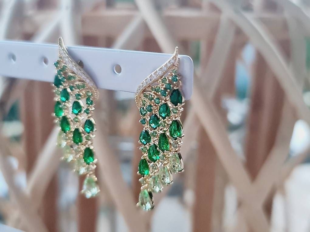 Shimmering Gold-Plated 925 Silver Earrings — Mint (M) Earrings