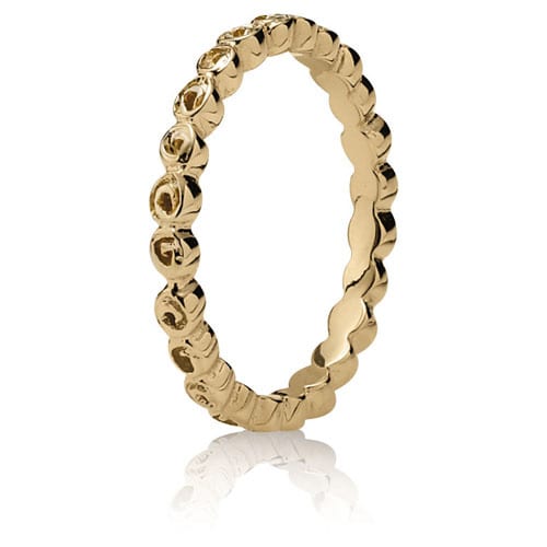 14K Gold Small Roses Ring