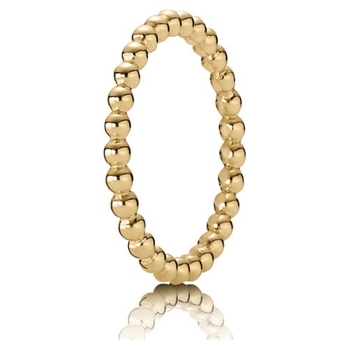 14K Gold Circle Chain Ring