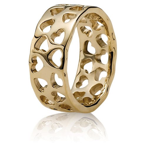 14K Gold Tunnel of Love Ring